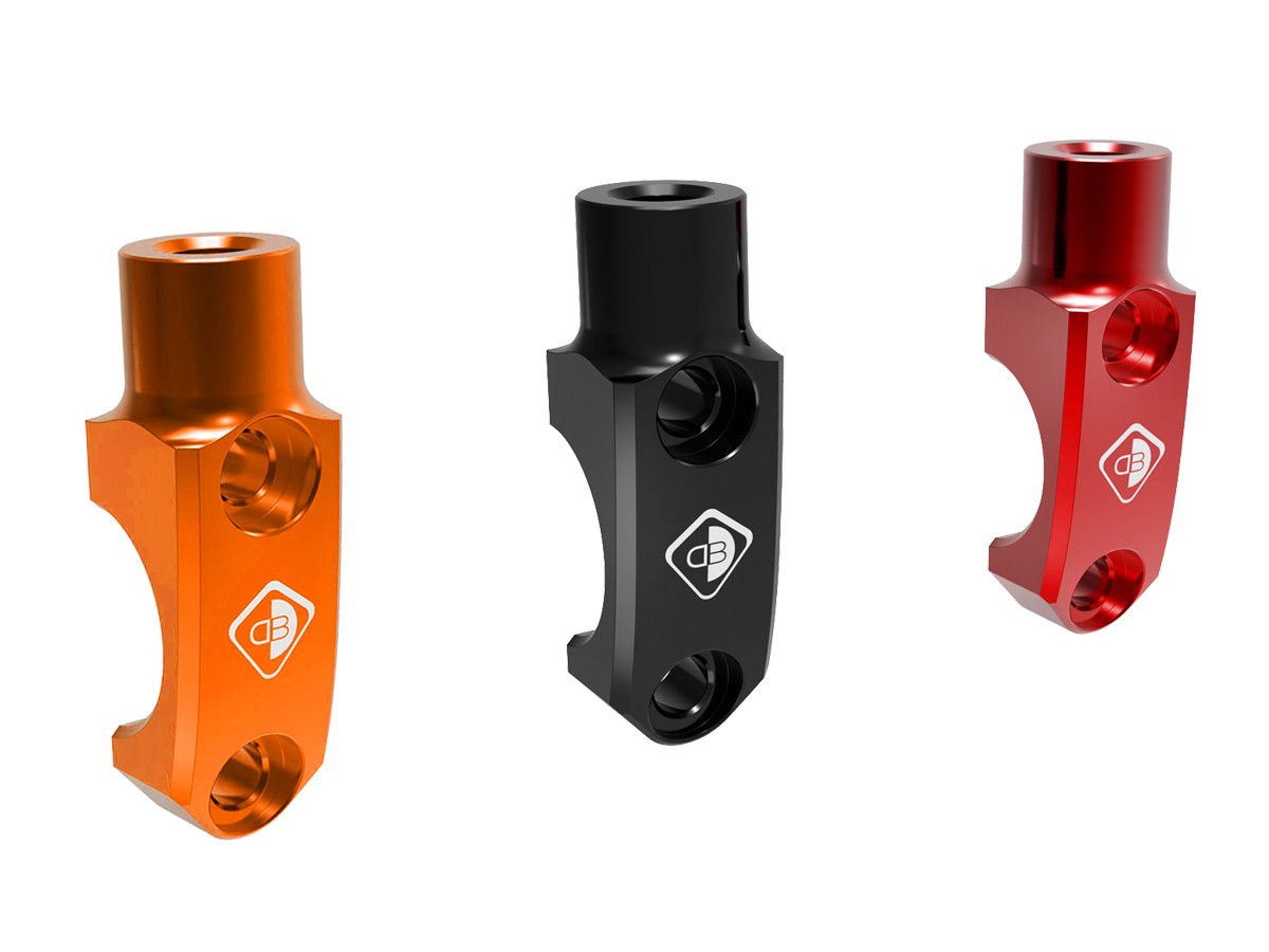 DBK Special Parts (Ducabike) Mirror Mount Handlebar Clamp for Brembo Semi-radial, RCS, and Performance Technology Master Cylinders - M10x1.25 - Right Hand Thread DBK Special Parts (Ducabike) Mirror Mount Handlebar Clamp for Brembo Semi-radial, RCS, and Performance Technology Master Cylinders - M10x1.25 - Right Hand Thread